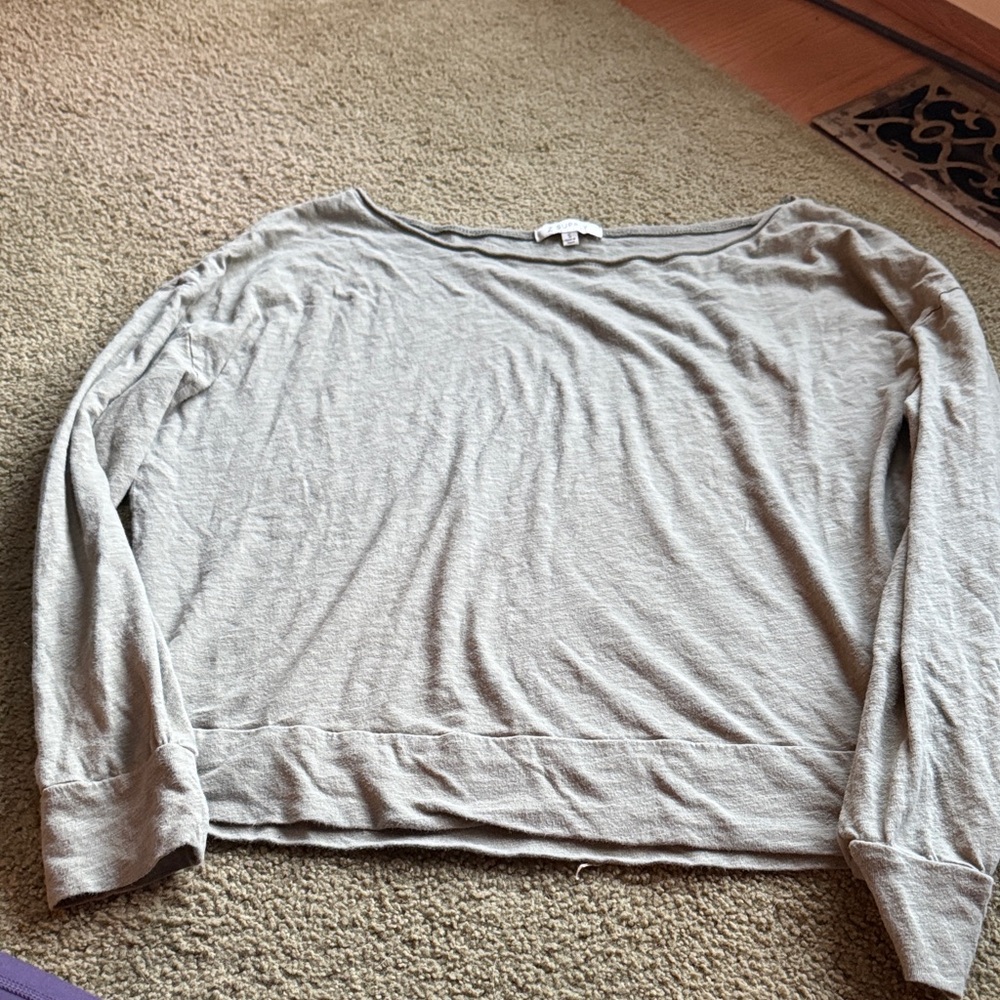 Elegant Women's Long Sleeve Gray Top
